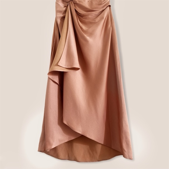 NWT A.L.C. Roya Strapless Knot-Front Midi Dress - Picture 6 of 12